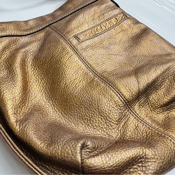 B. Makowsky Metallic Gold Crossbody Bag - Picture 12 of 16